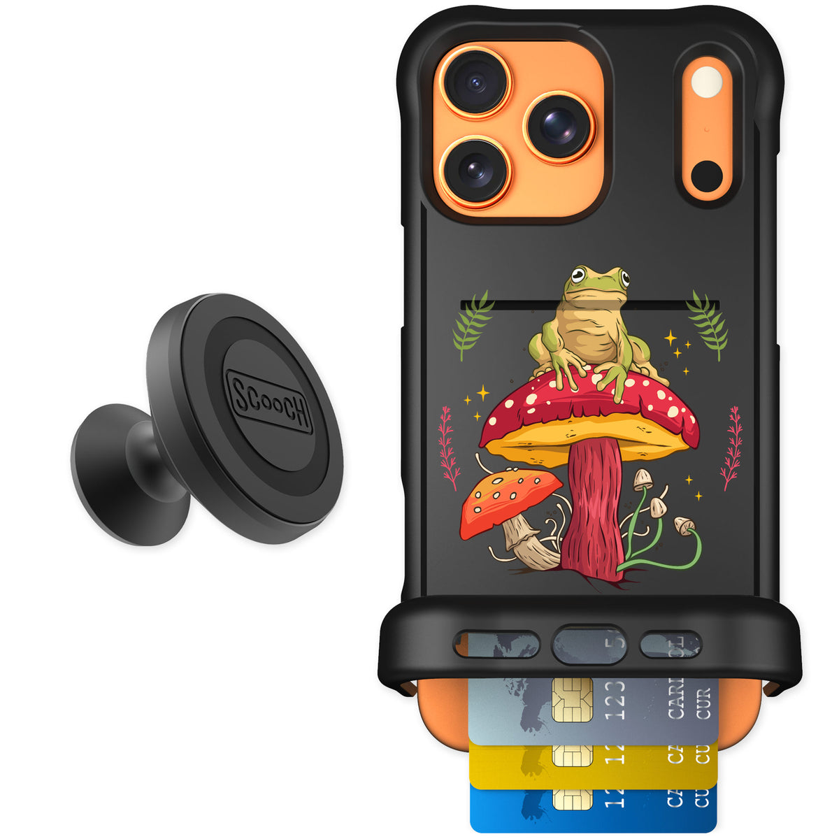 Scooch Wingmate Toadstool Frog for iPhone 17 Pro Max — Starter Bundle