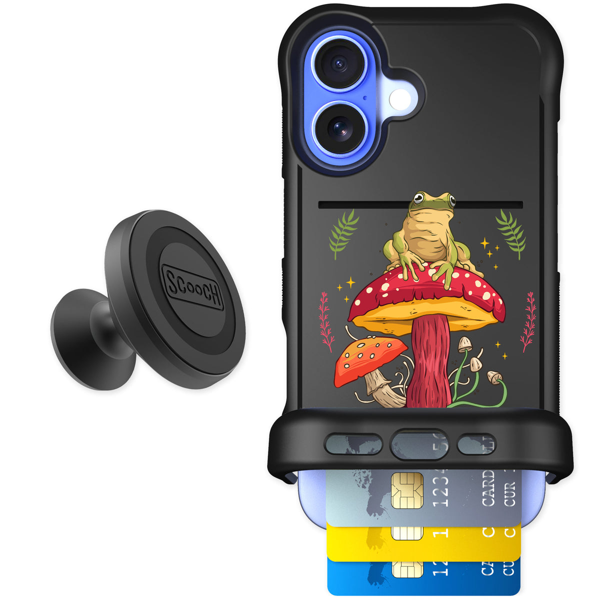 Scooch Wingmate Toadstool Frog for iPhone 16 — Starter Bundle