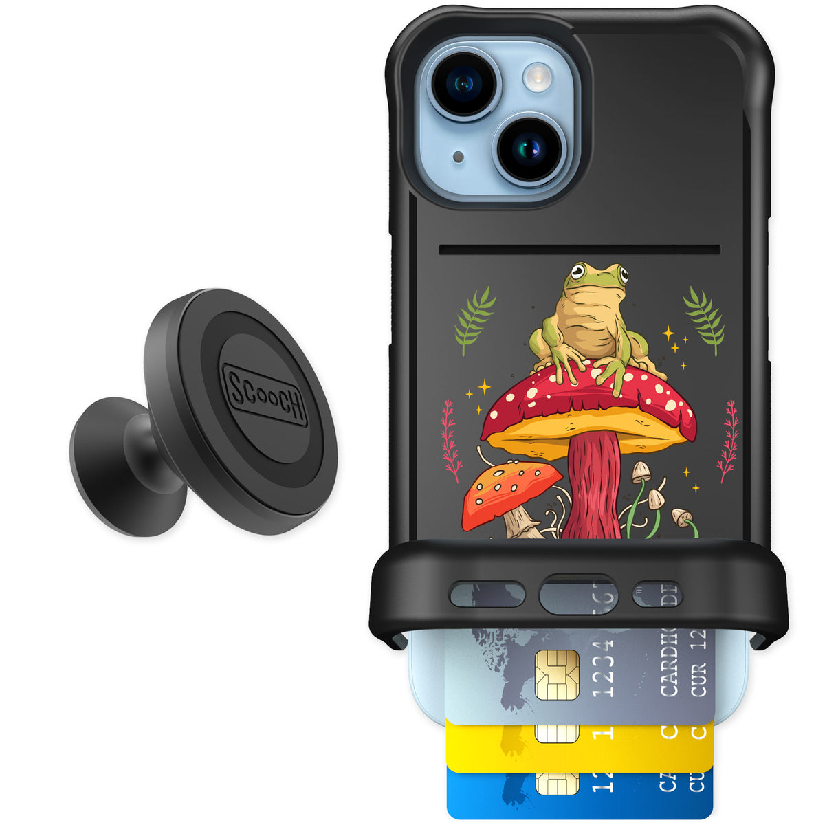 Scooch Wingmate Toadstool Frog for iPhone 15 — Starter Bundle
