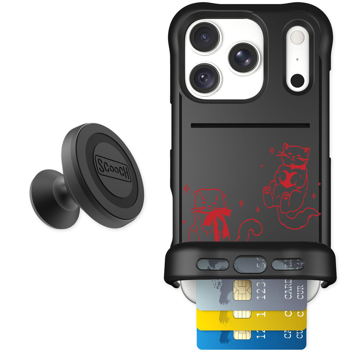Scooch Wingmate Cupid's Cats for iPhone 18 Pro — Starter Bundle