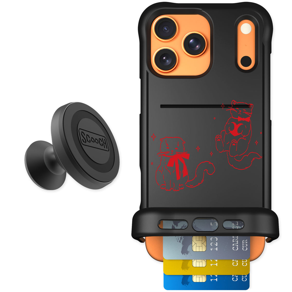 Scooch Wingmate Cupid's Cats for iPhone 17 Pro Max — Starter Bundle