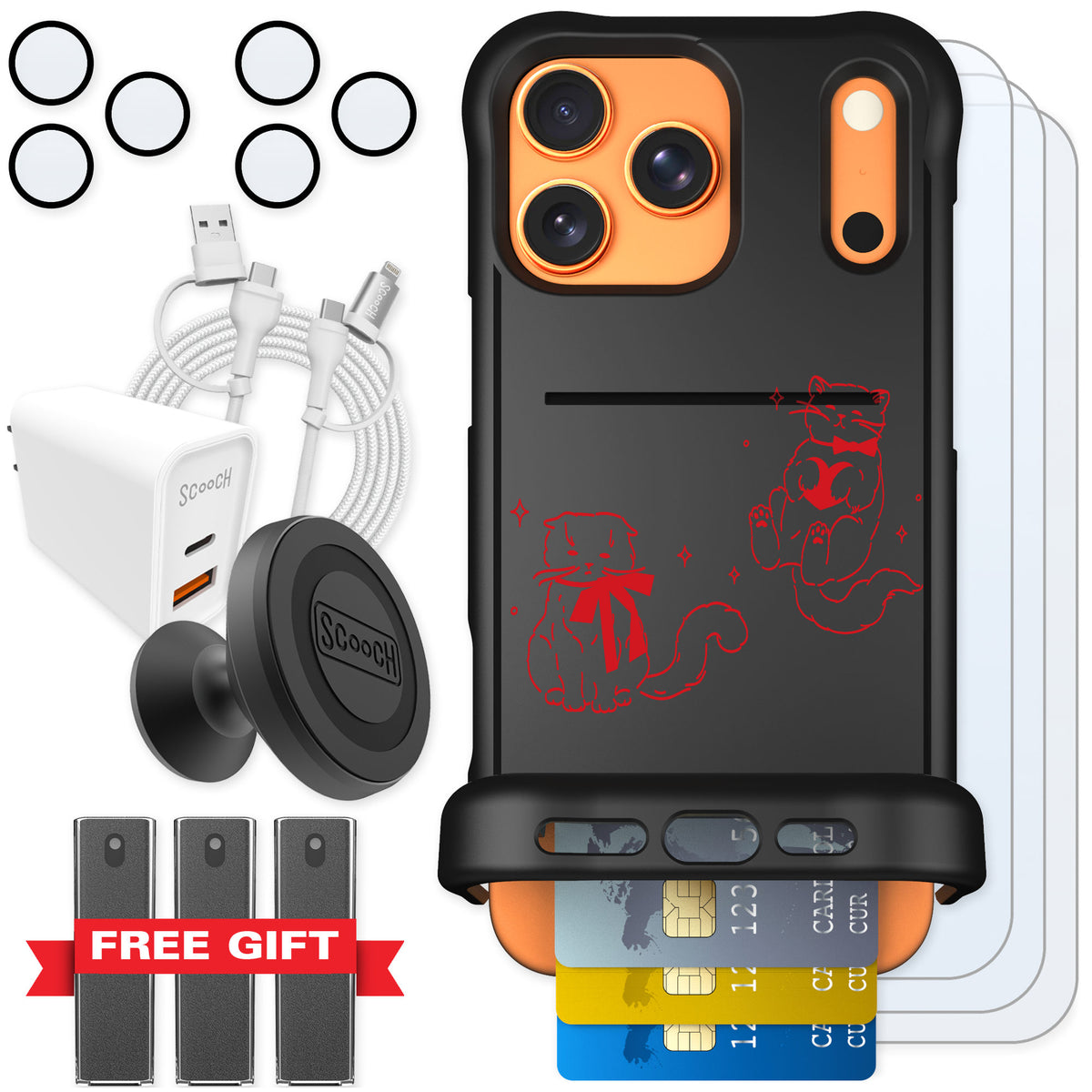 Scooch Wingmate Cupid's Cats for iPhone 17 Pro Max — Ultimate Bundle