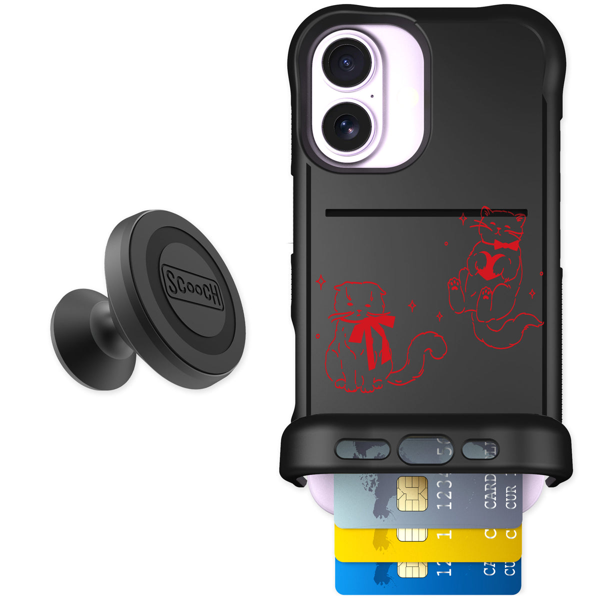 Scooch Wingmate Cupid's Cats for iPhone 17 — Starter Bundle