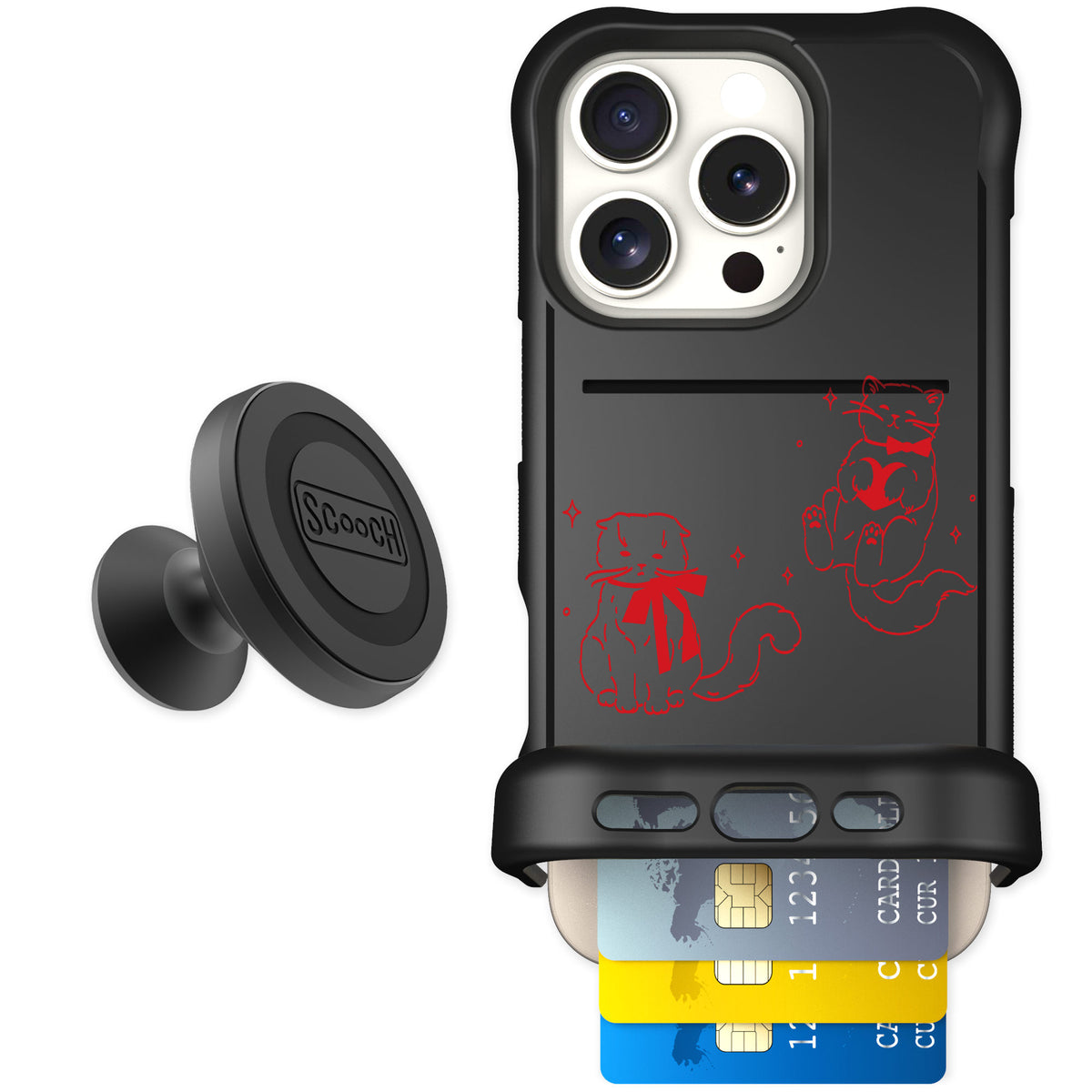 Scooch Wingmate Cupid's Cats for iPhone 16 Pro — Starter Bundle