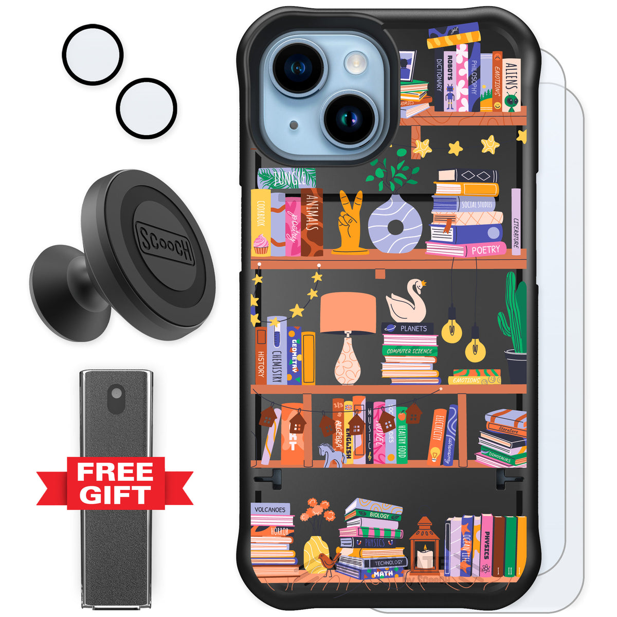 Scooch Wingmate Little Library for iPhone 15 — Defender Bundle