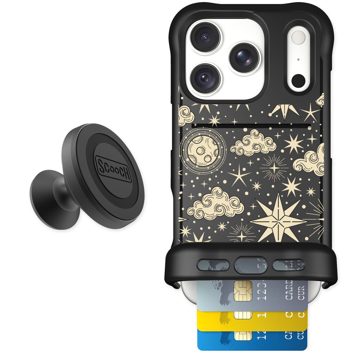 Scooch Wingmate Celestial Sleep for iPhone 18 Pro — Starter Bundle