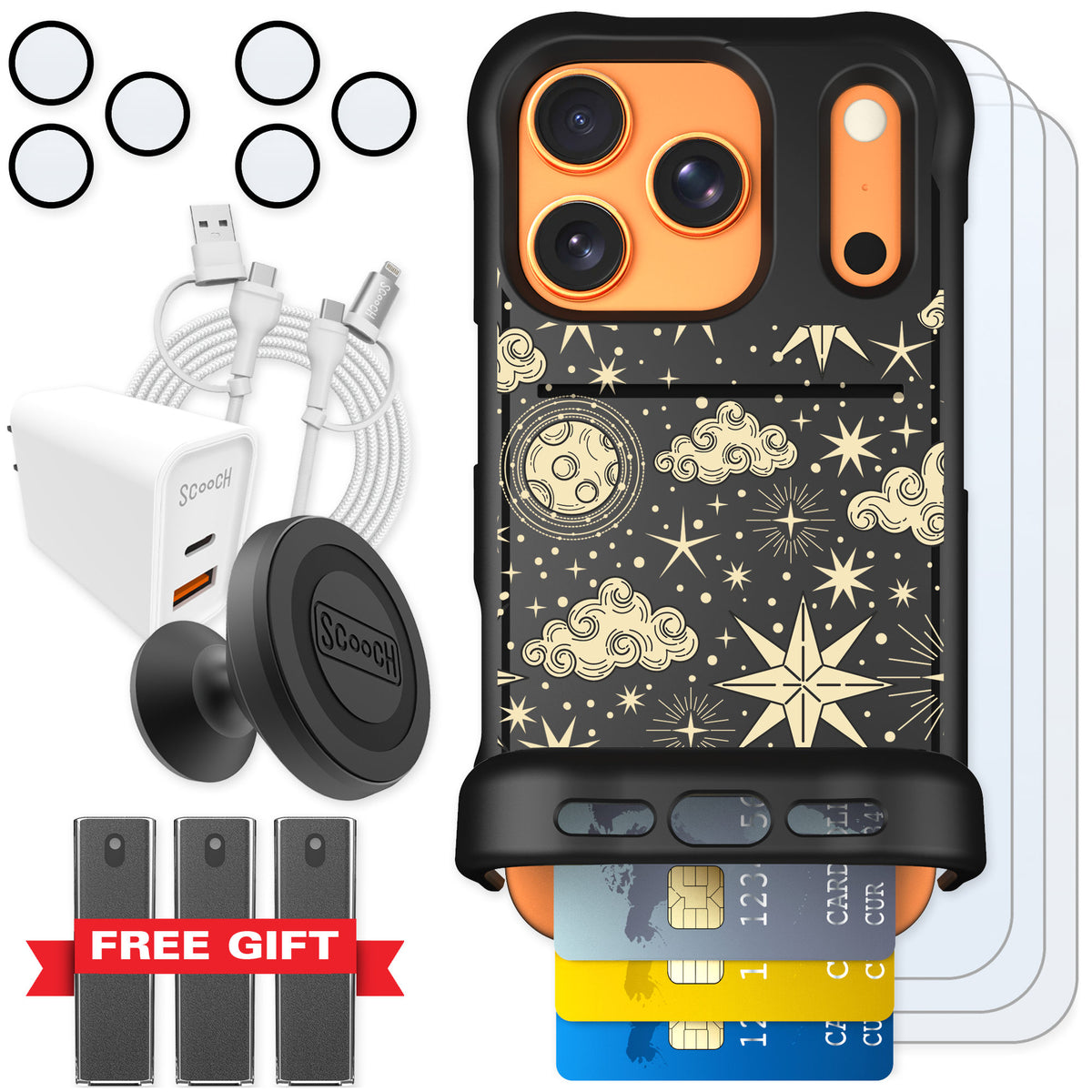 Scooch Wingmate Celestial Sleep for iPhone 17 Pro — Ultimate Bundle