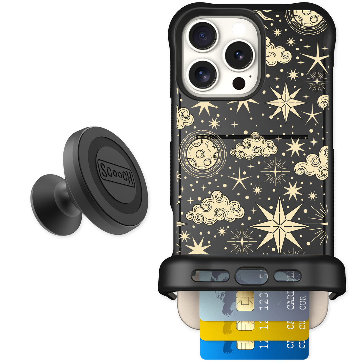Scooch Wingmate Celestial Sleep for iPhone 16 Pro Max — Starter Bundle
