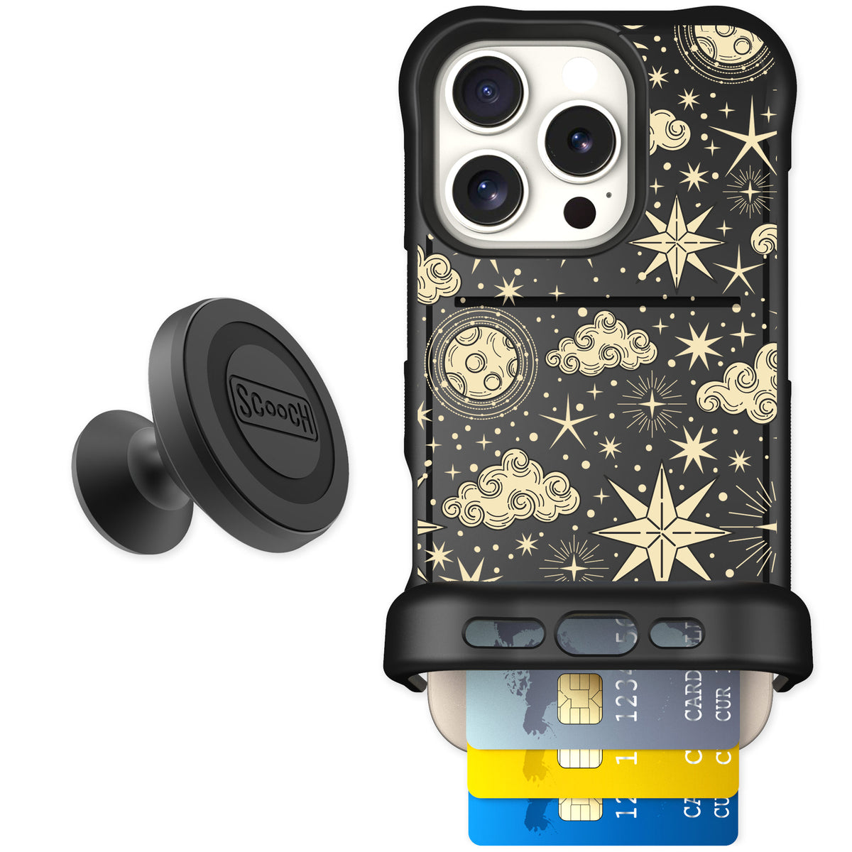 Scooch Wingmate Celestial Sleep for iPhone 16 Pro — Starter Bundle