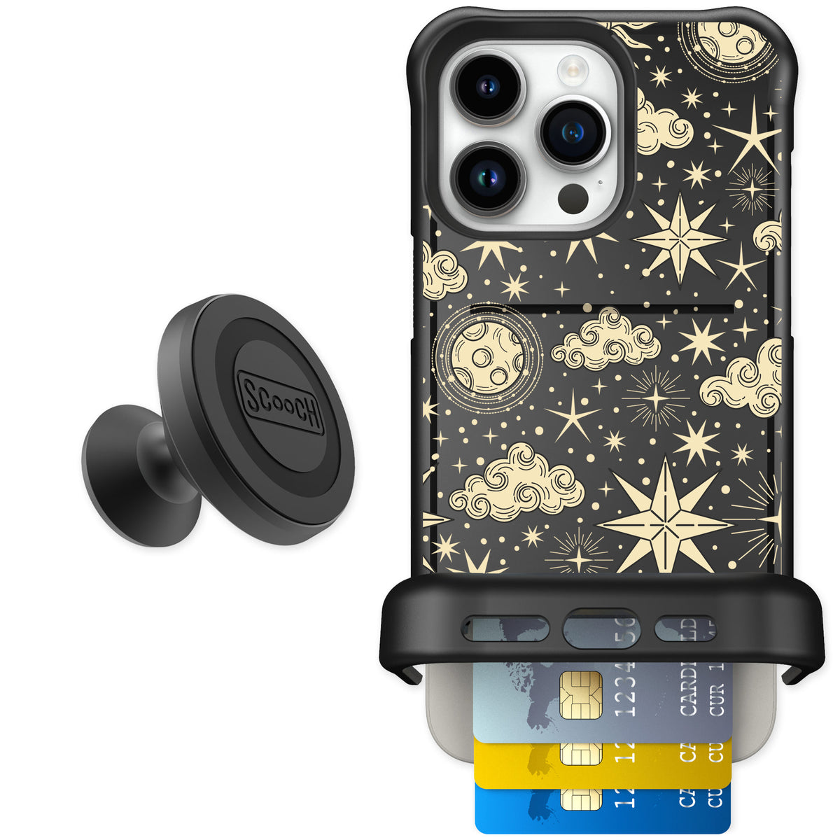 Scooch Wingmate Celestial Sleep for iPhone 15 Pro Max — Starter Bundle