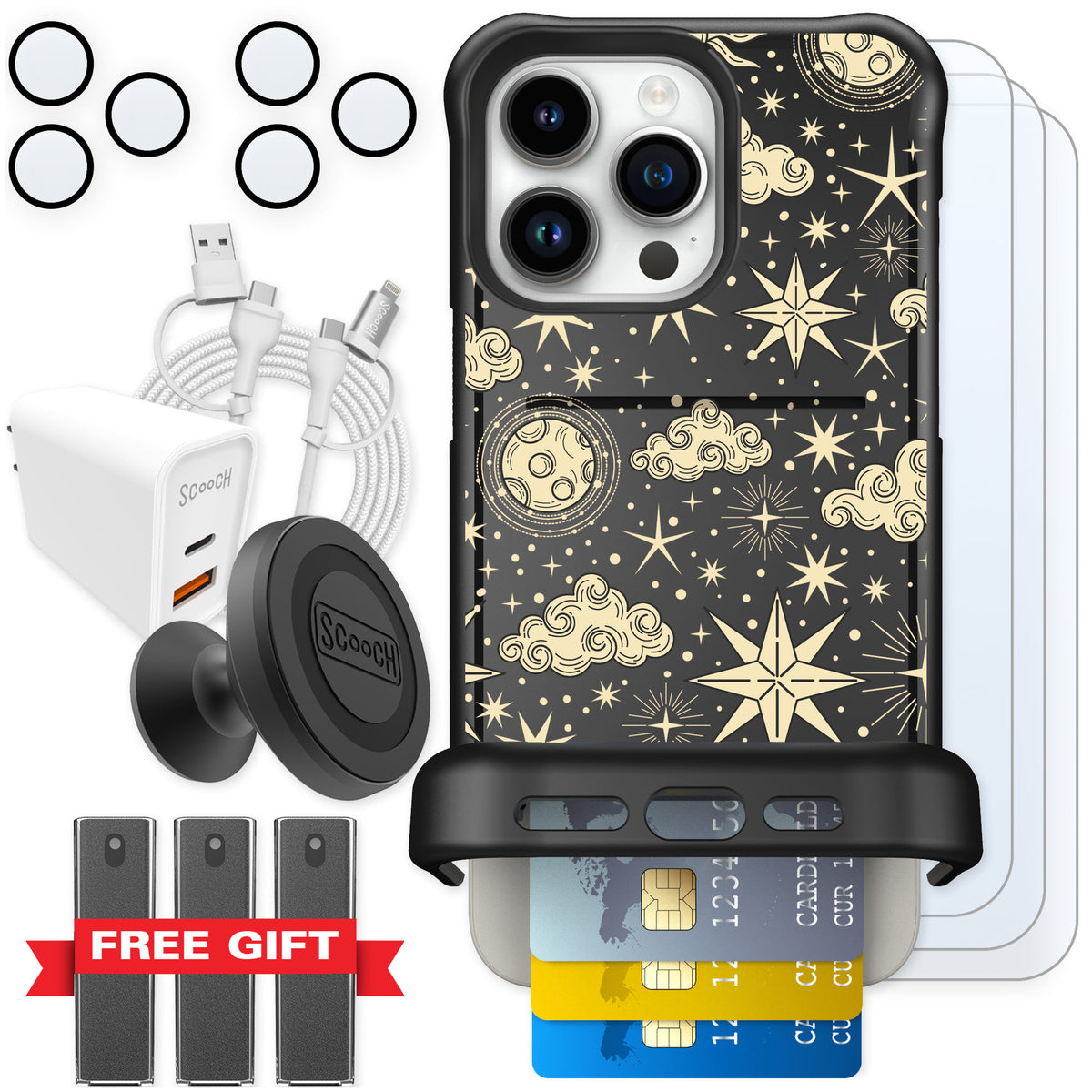 Scooch Wingmate Celestial Sleep for iPhone 15 Pro Max — Ultimate Bundle