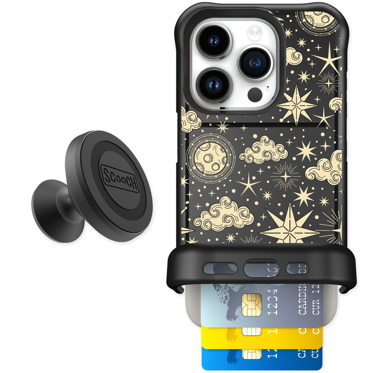Scooch Wingmate Celestial Sleep for iPhone 15 Pro — Starter Bundle