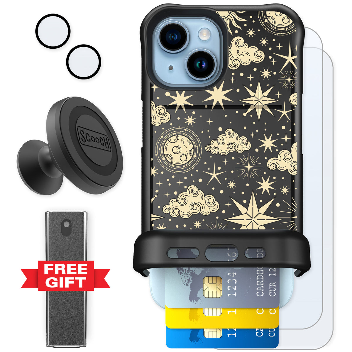 Scooch Wingmate Celestial Sleep for iPhone 15 — Defender Bundle