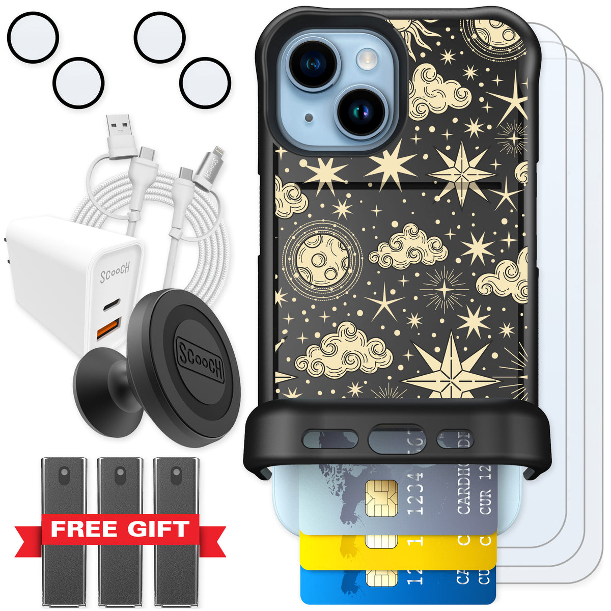 Scooch Wingmate Celestial Sleep for iPhone 15 — Ultimate Bundle