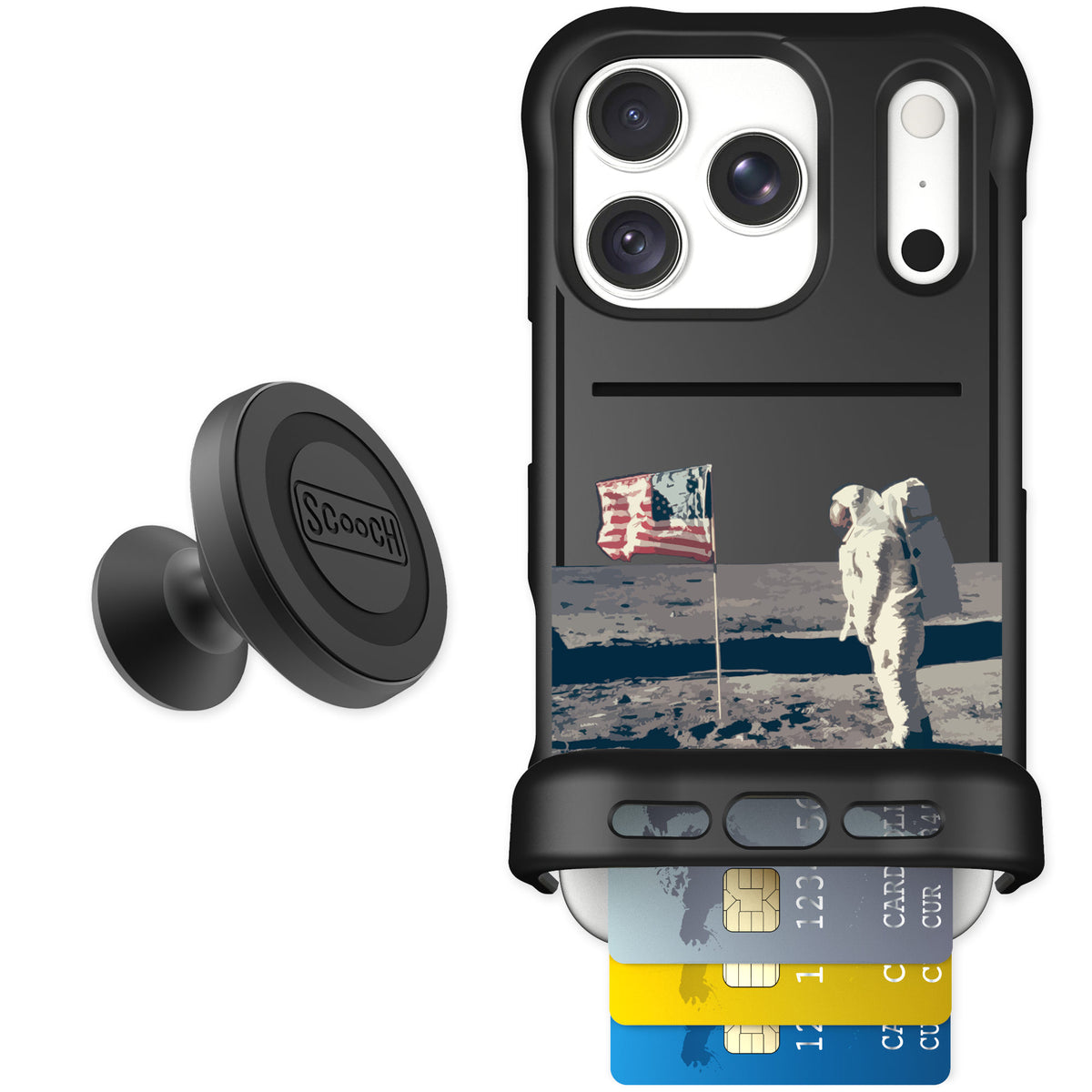 Scooch Wingmate Lunar Landing for iPhone 18 Pro — Starter Bundle