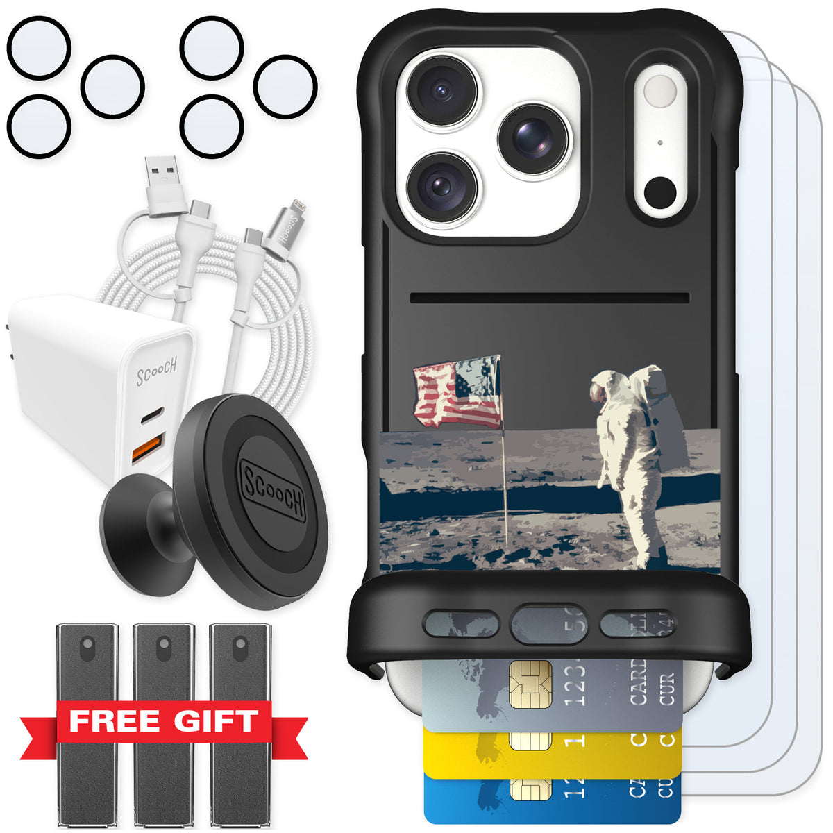 Scooch Wingmate Lunar Landing for iPhone 18 Pro — Ultimate Bundle