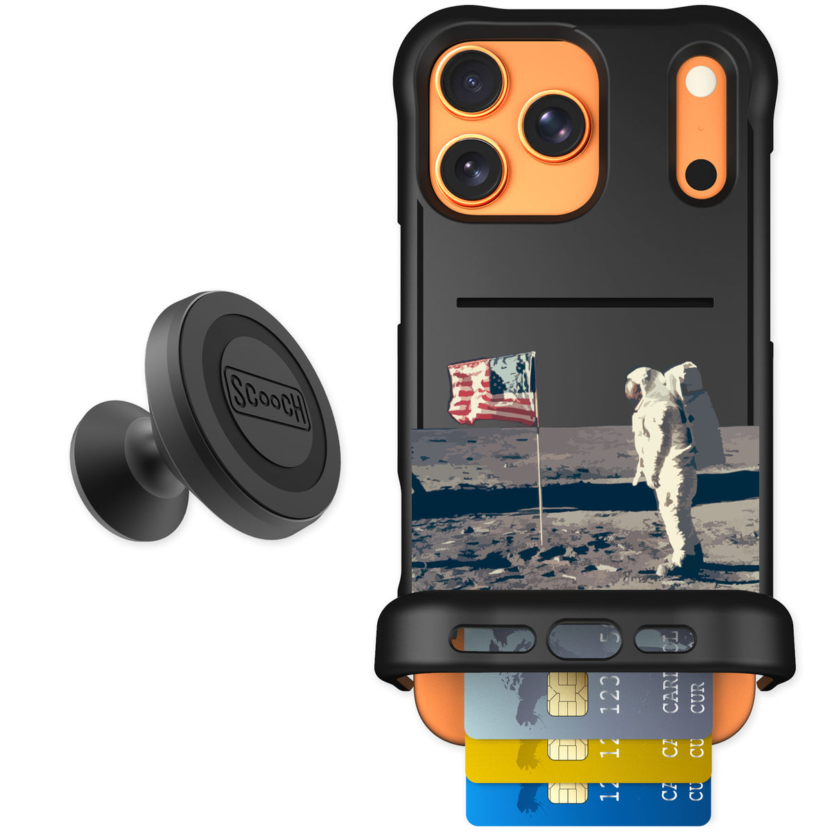 Scooch Wingmate Lunar Landing for iPhone 17 Pro Max — Starter Bundle