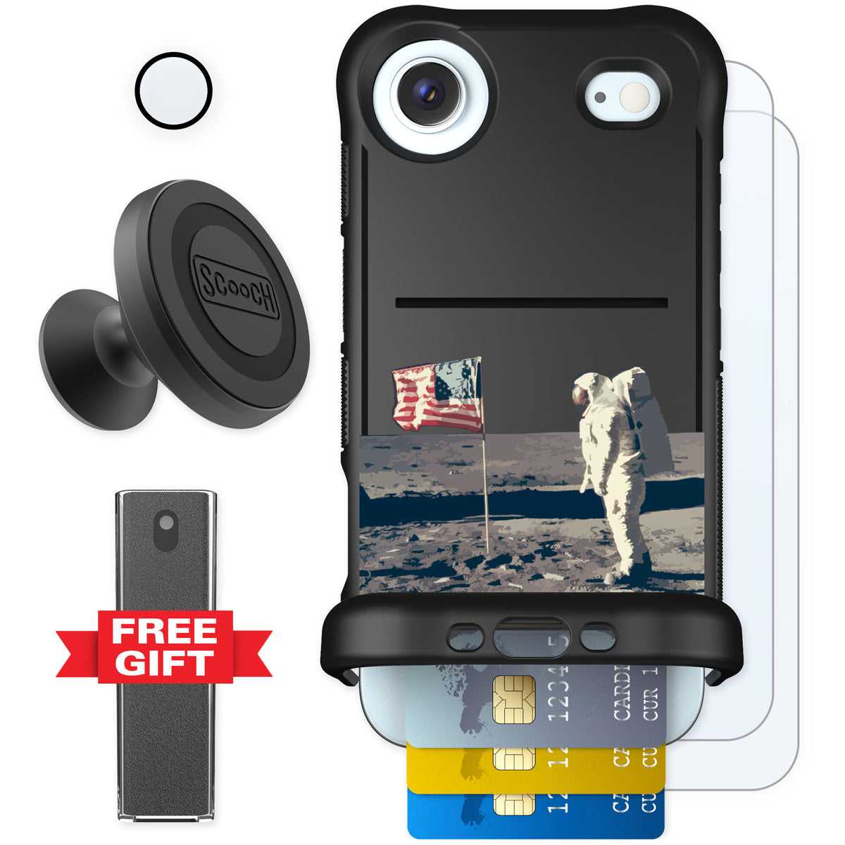 Scooch Wingmate Lunar Landing for iPhone Air — Defender Bundle