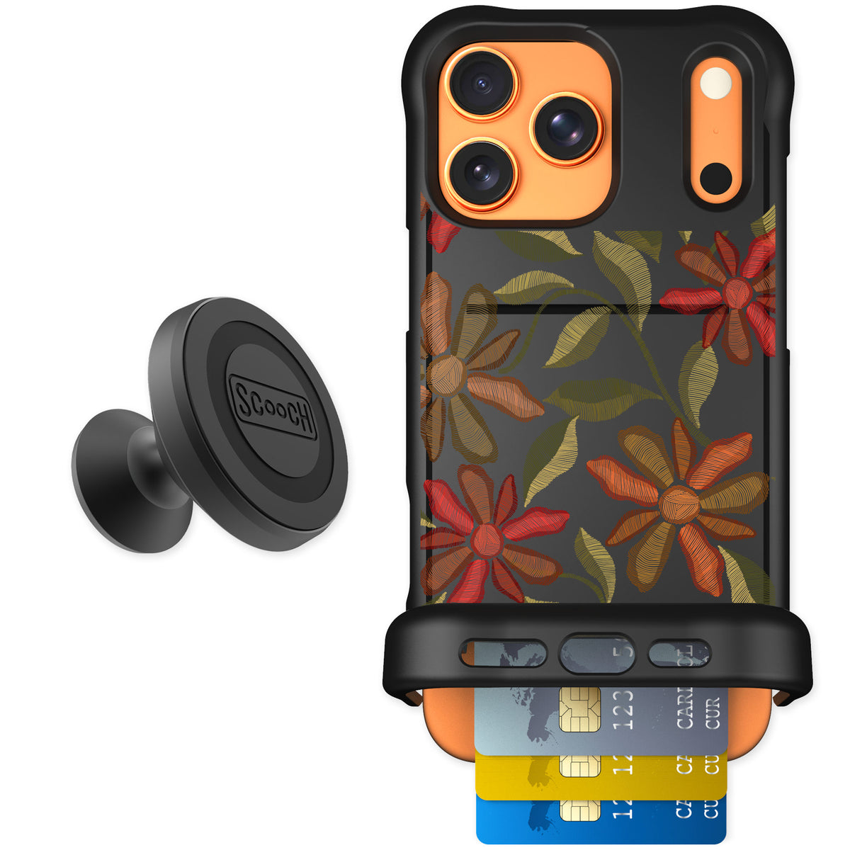 Scooch Wingmate Floral Tapestry for iPhone 17 Pro Max — Starter Bundle