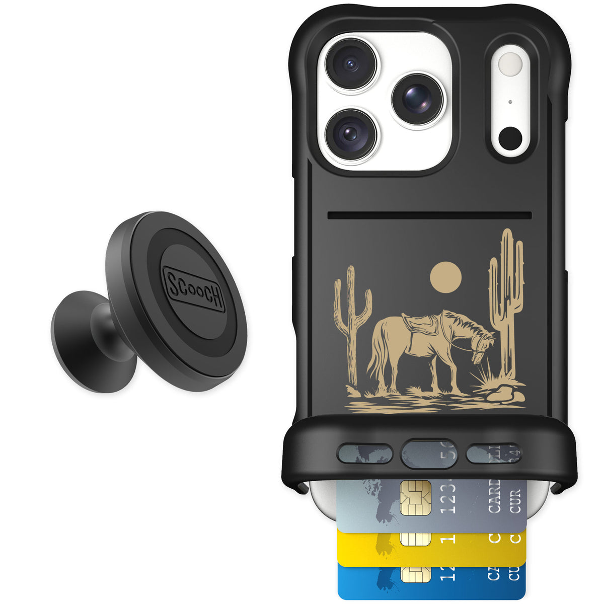 Scooch Wingmate Wild West for iPhone 18 Pro — Starter Bundle