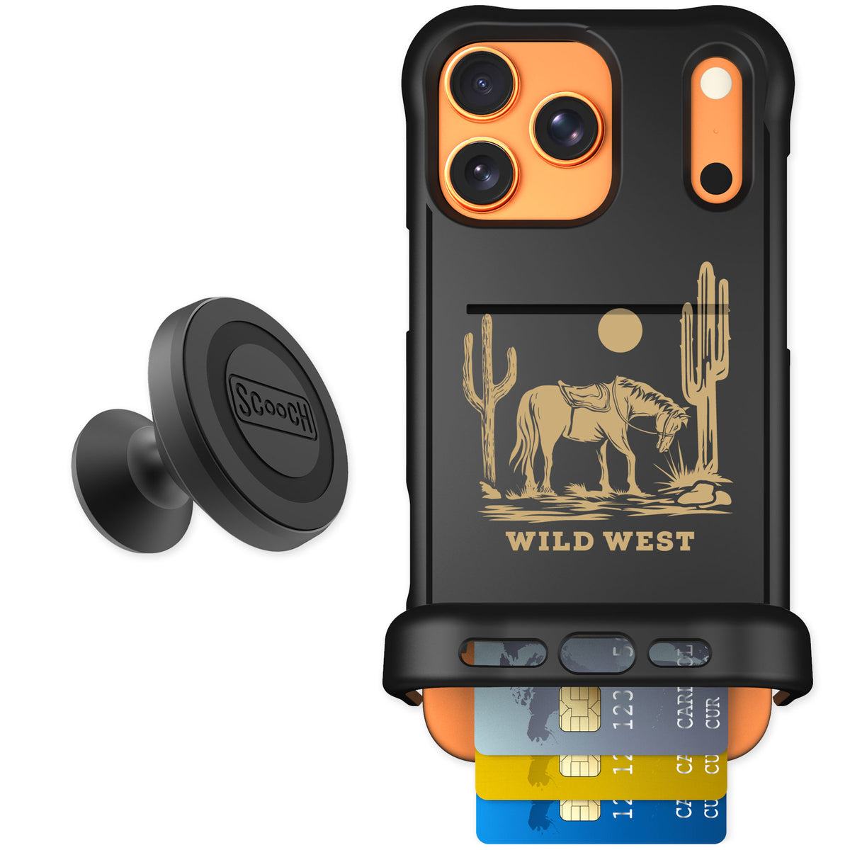 Scooch Wingmate Wild West for iPhone 17 Pro Max — Starter Bundle
