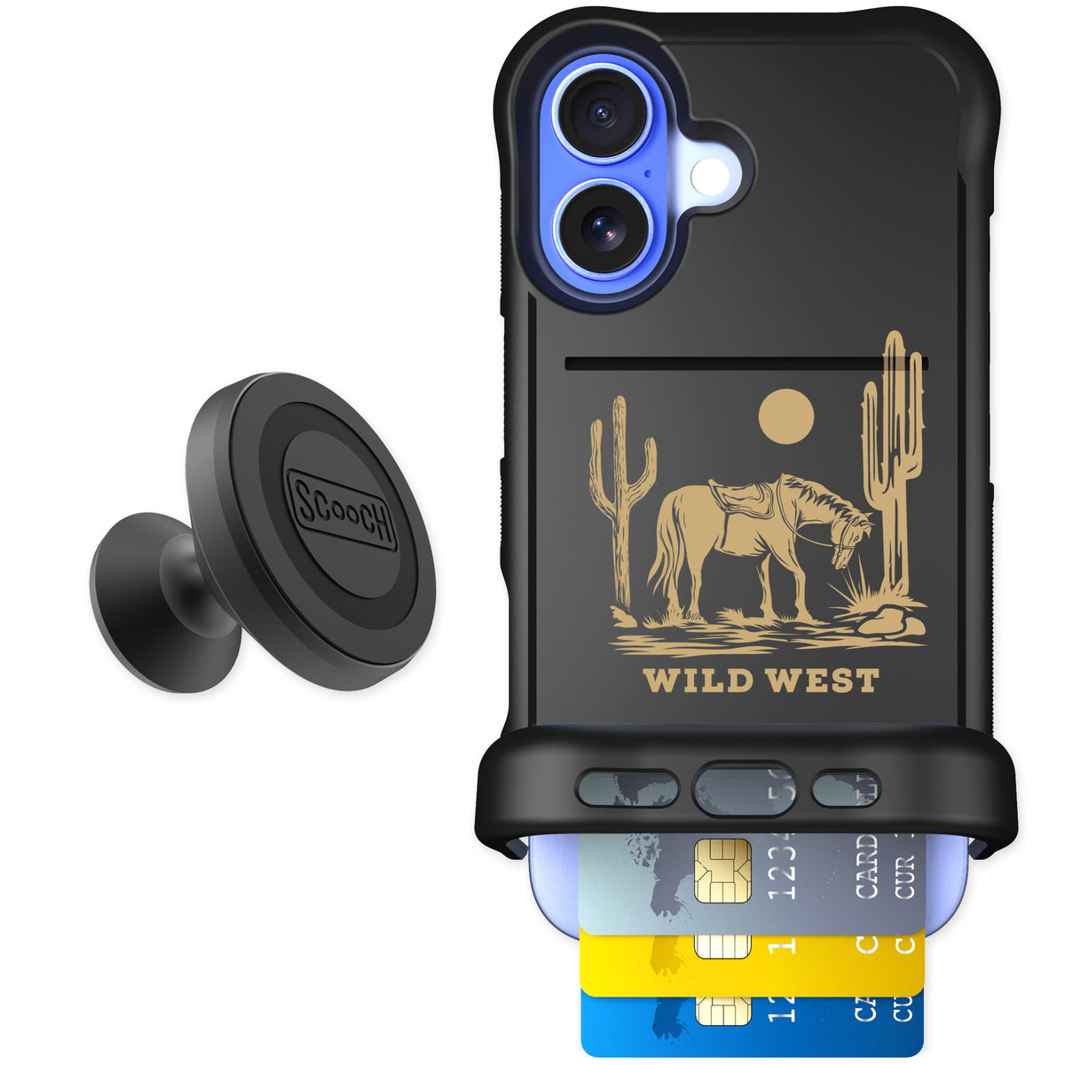 Scooch Wingmate Wild West for iPhone 16 — Starter Bundle