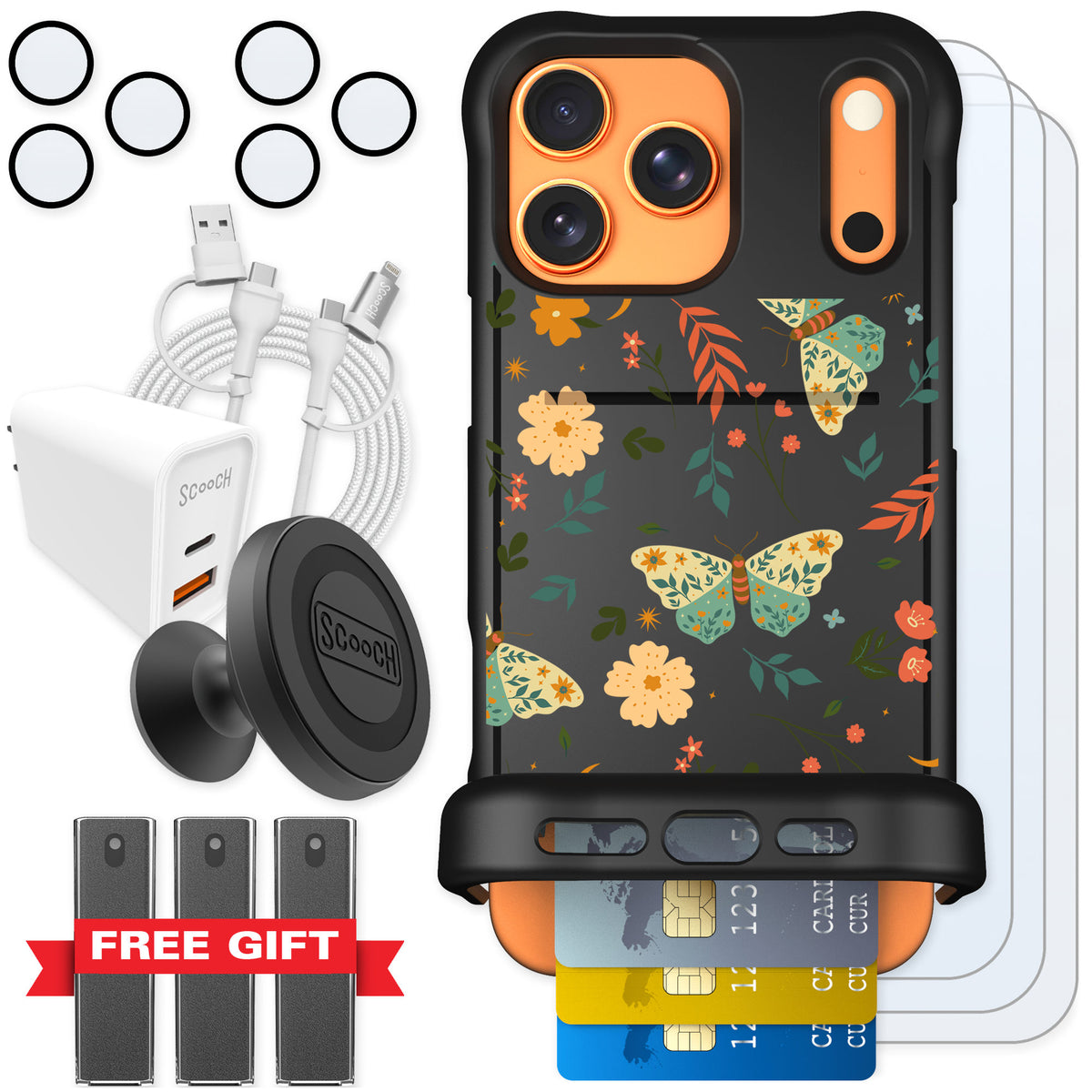 Scooch Wingmate Boho Nights for iPhone 17 Pro Max — Ultimate Bundle