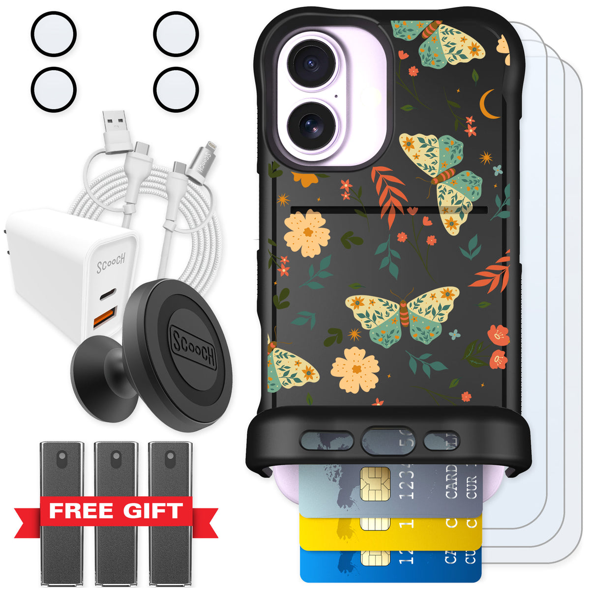 Scooch Wingmate Boho Nights for iPhone 17 — Ultimate Bundle