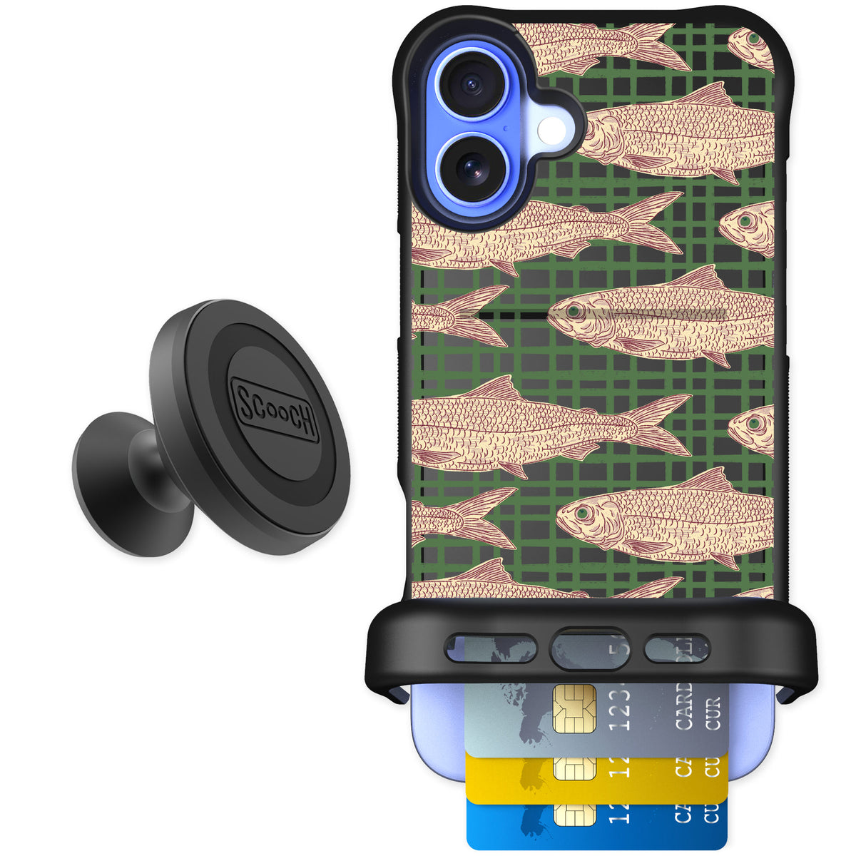 Scooch Wingmate Fresh Catch for iPhone 16 Plus — Starter Bundle