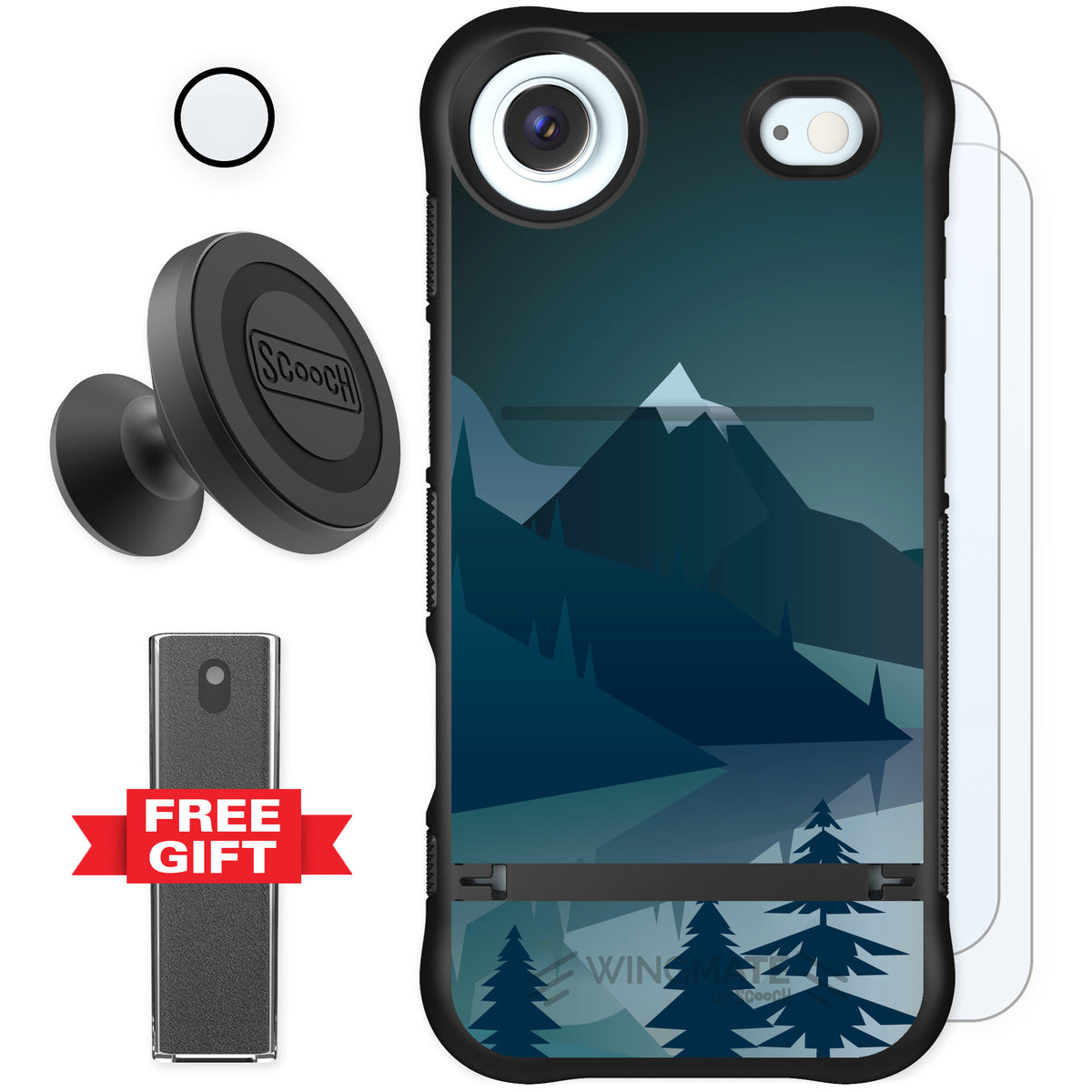 Scooch Wingmate Midnight Ridge for iPhone Air — Defender Bundle