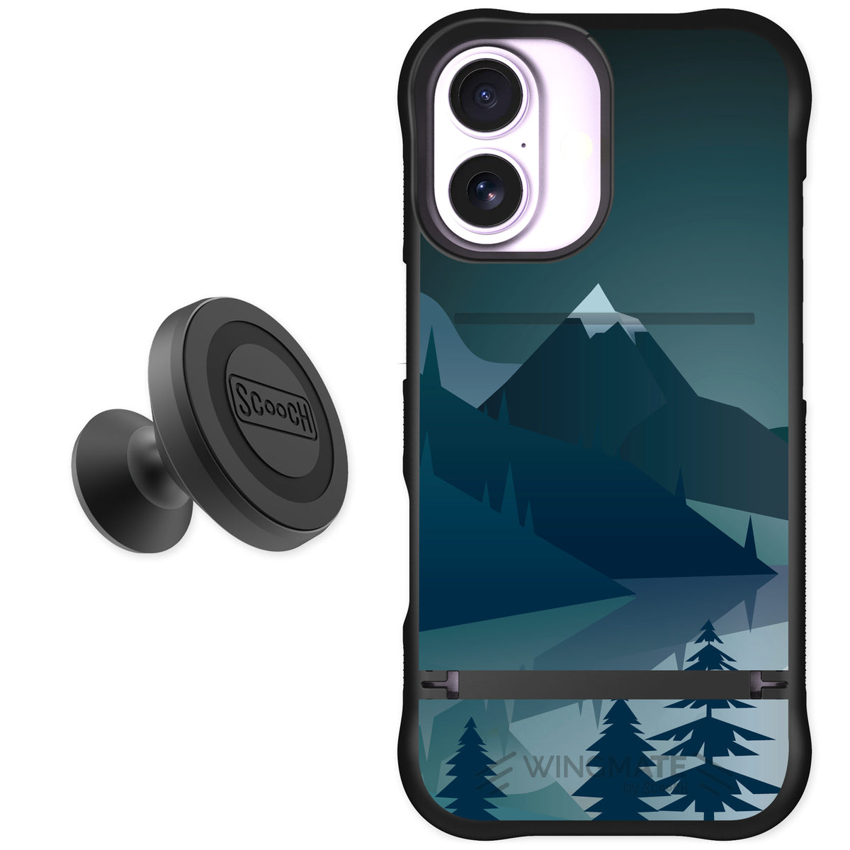 Scooch Wingmate Midnight Ridge for iPhone 17 — Starter Bundle