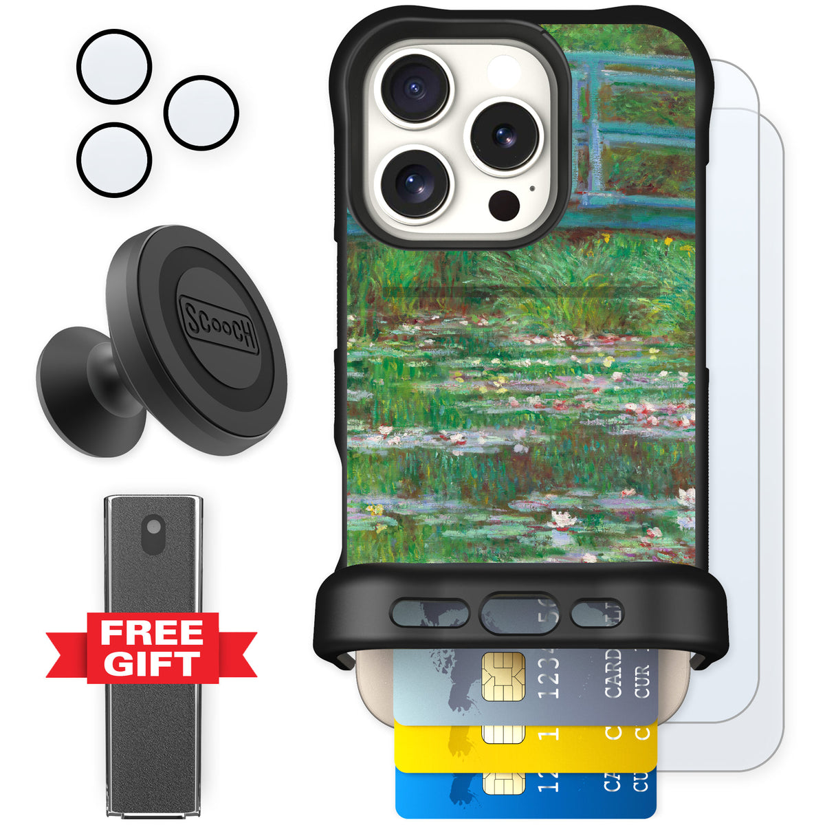 Scooch Wingmate Japanese Footbridge for iPhone 16 Pro — Defender Bundle