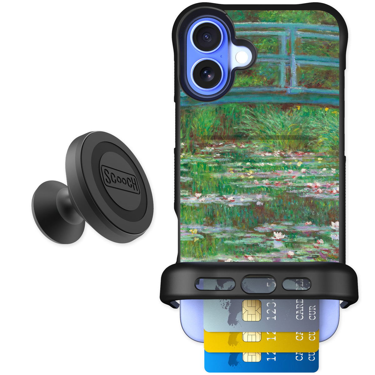 Scooch Wingmate Japanese Footbridge for iPhone 16 Plus — Starter Bundle