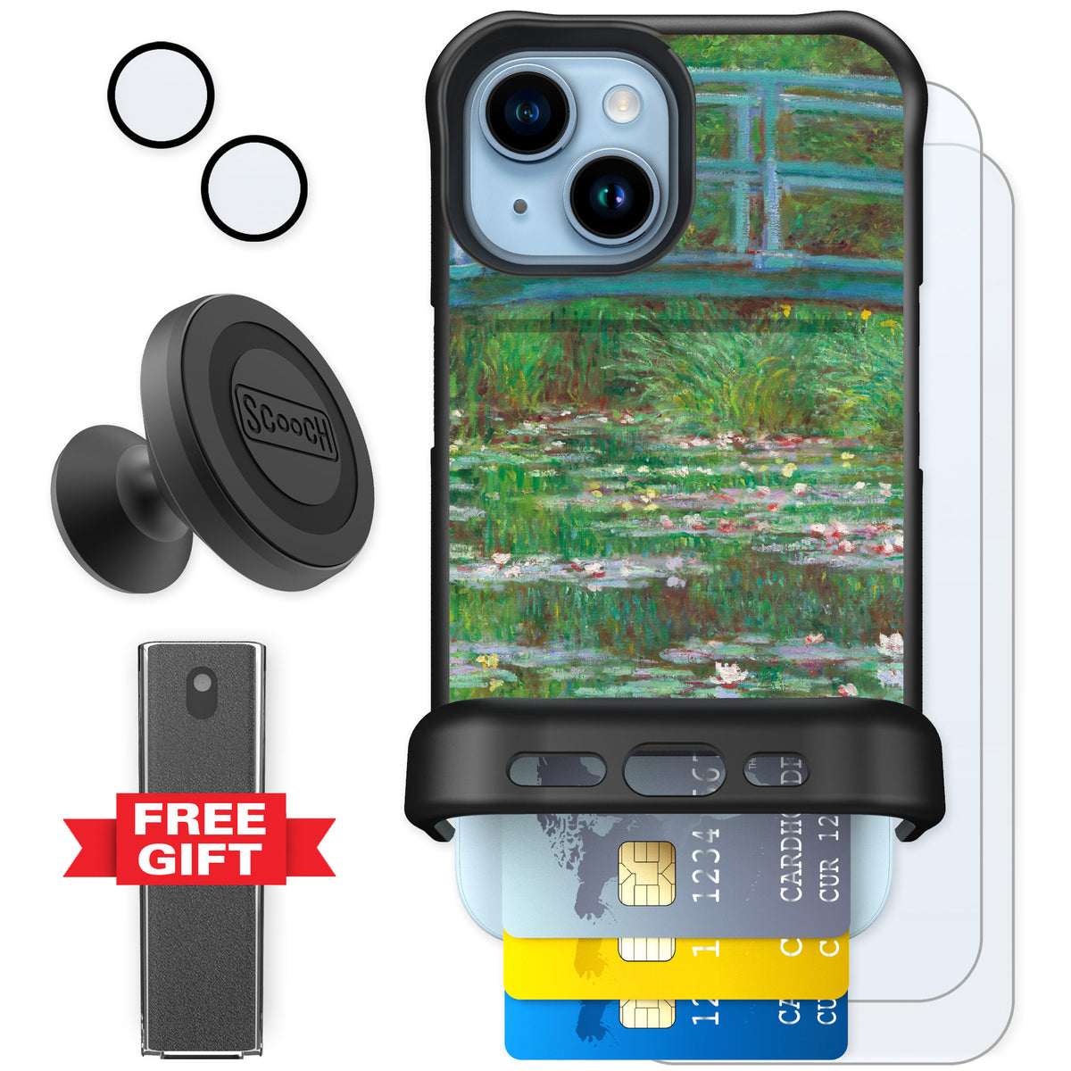 Scooch Wingmate Japanese Footbridge for iPhone 15 — Defender Bundle