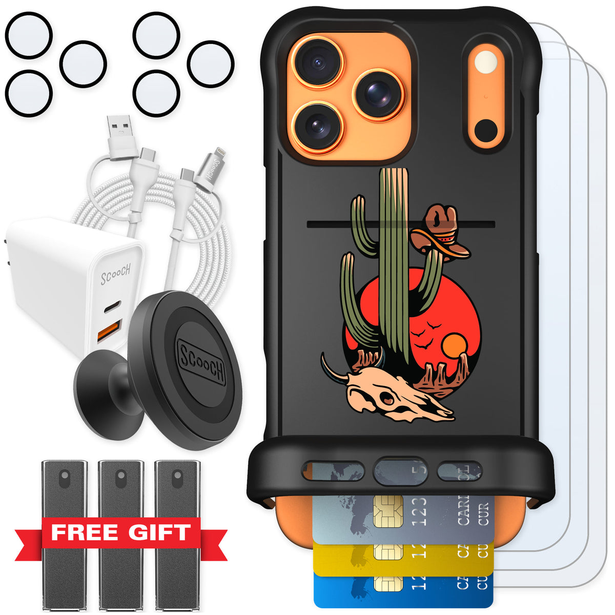 Scooch Wingmate Cactus Flash for iPhone 17 Pro Max — Ultimate Bundle