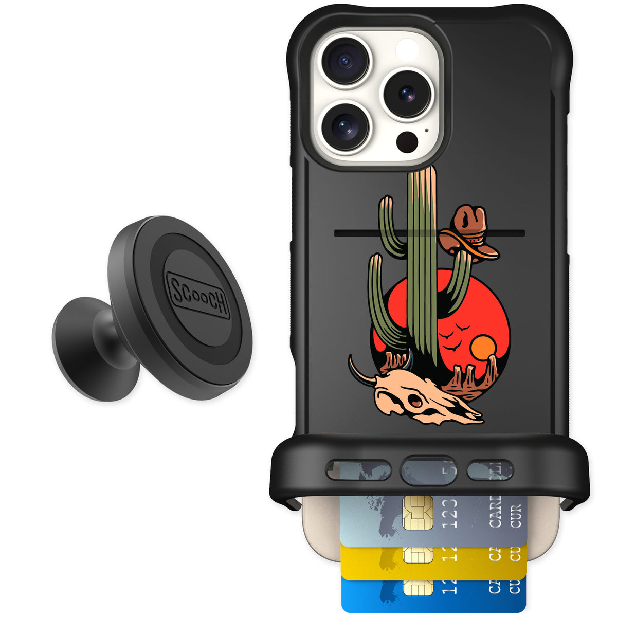 Scooch Wingmate Cactus Flash for iPhone 16 Pro Max — Starter Bundle