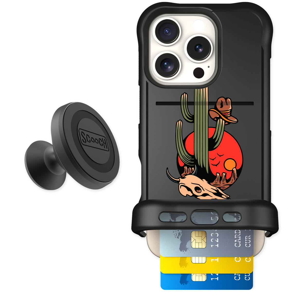 Scooch Wingmate Cactus Flash for iPhone 16 Pro — Starter Bundle