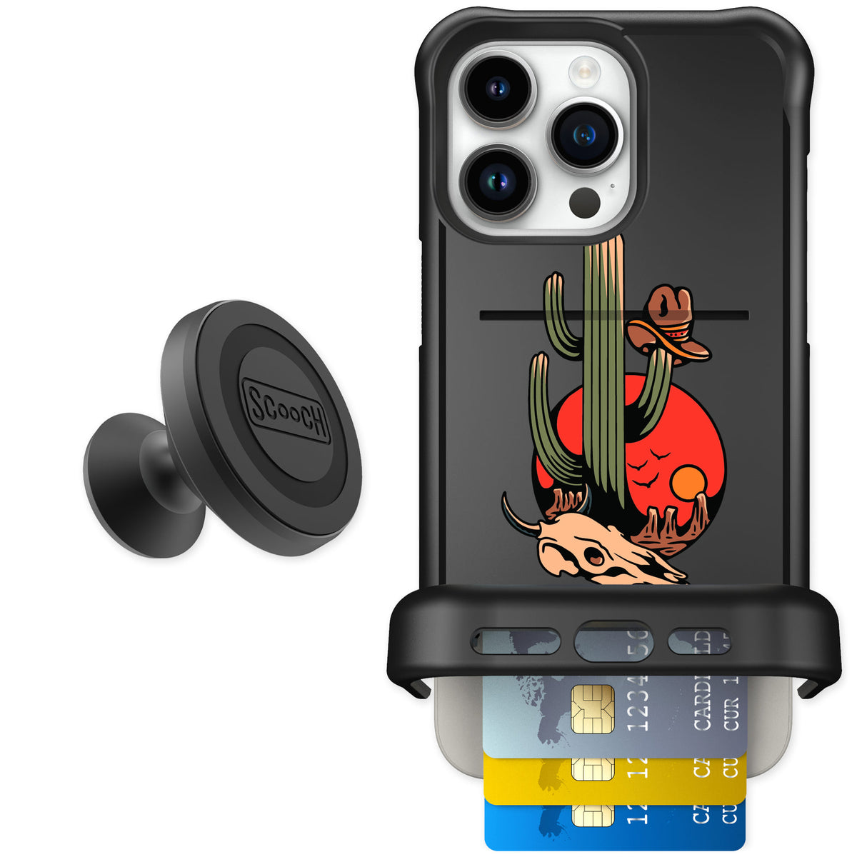 Scooch Wingmate Cactus Flash for iPhone 15 Pro Max — Starter Bundle
