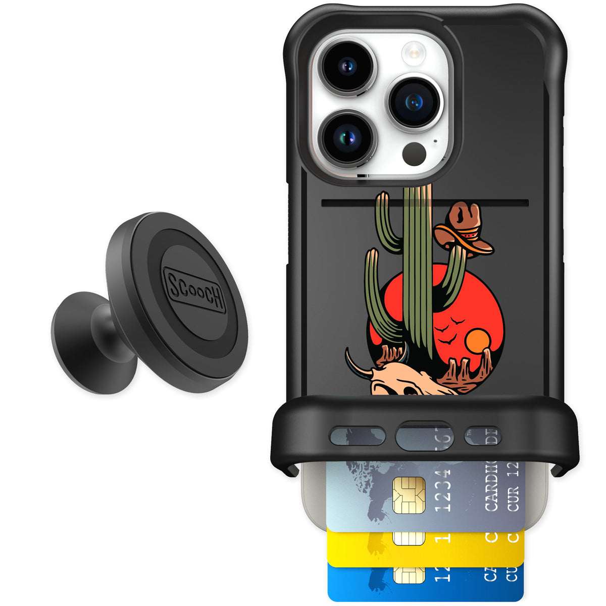 Scooch Wingmate Cactus Flash for iPhone 15 Pro — Starter Bundle