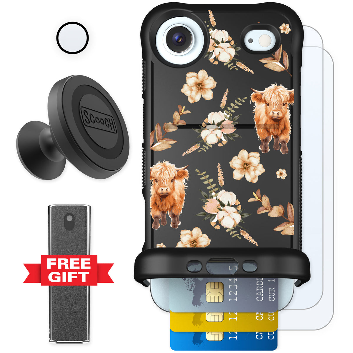 Scooch Wingmate Baby Cow for iPhone Air — Defender Bundle