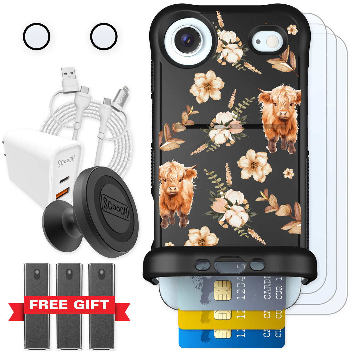 Scooch Wingmate Baby Cow for iPhone Air — Ultimate Bundle