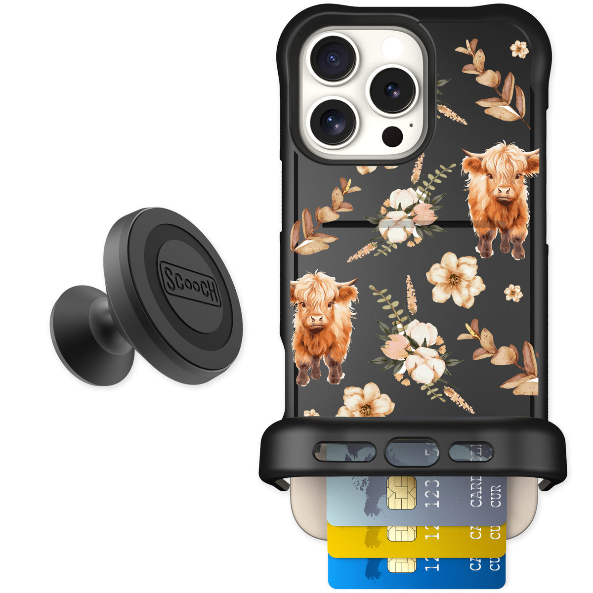 Scooch Wingmate Baby Cow for iPhone 16 Pro Max — Starter Bundle