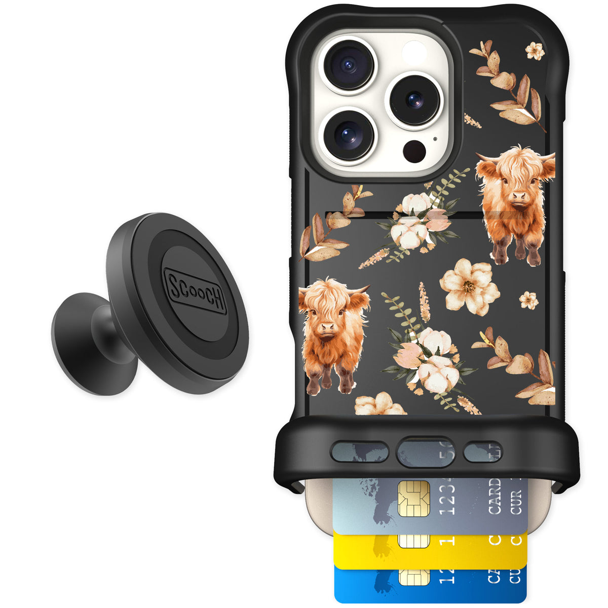 Scooch Wingmate Baby Cow for iPhone 16 Pro — Starter Bundle