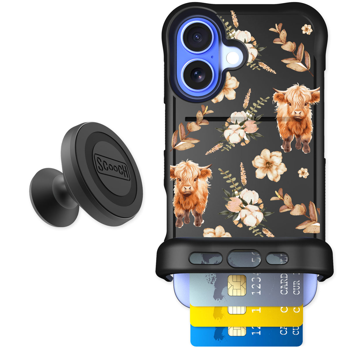 Scooch Wingmate Baby Cow for iPhone 16 — Starter Bundle