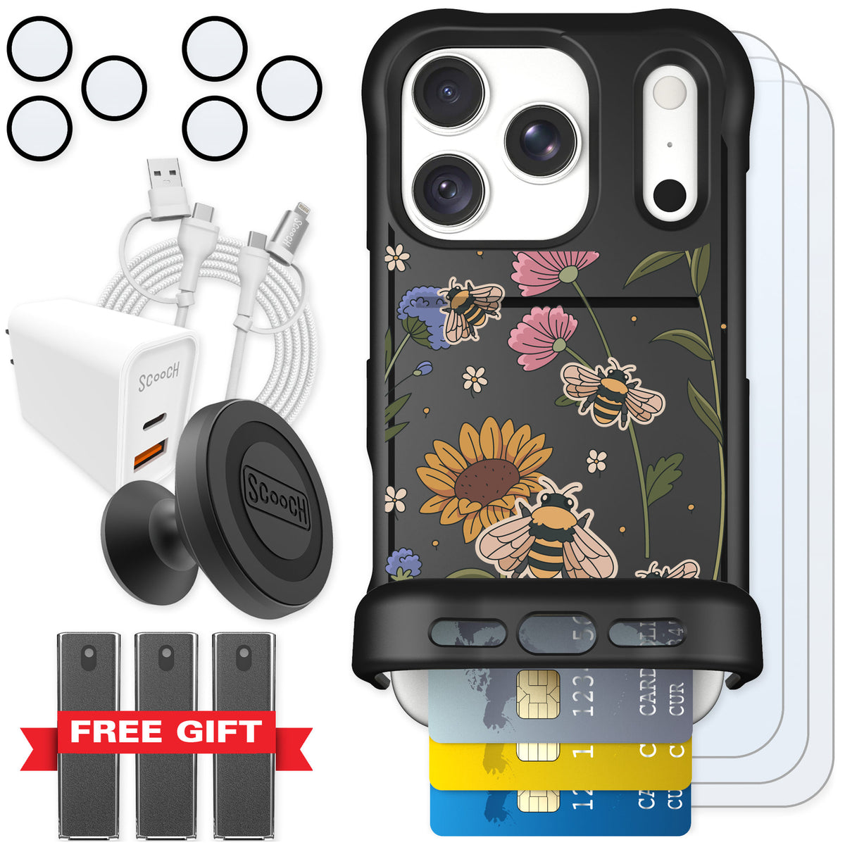 Scooch Wingmate Bee Happy for iPhone 18 Pro — Ultimate Bundle