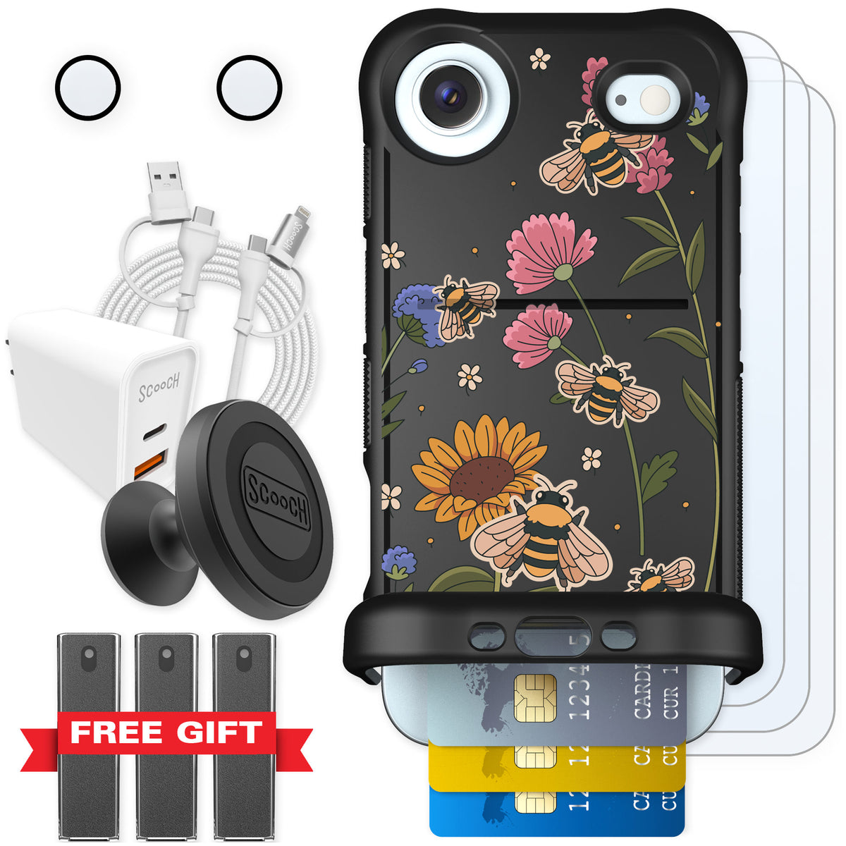 Scooch Wingmate Bee Happy for iPhone Air — Ultimate Bundle