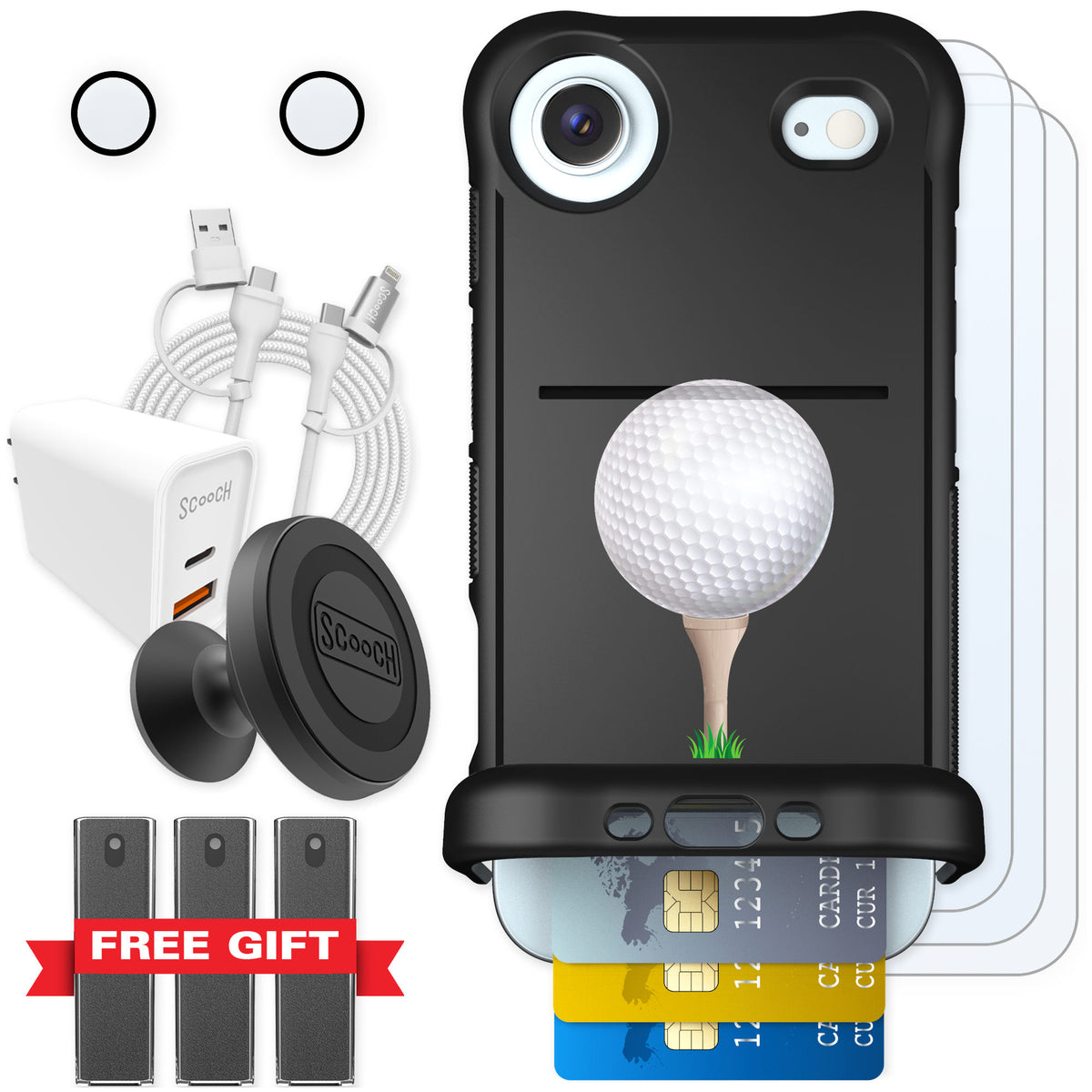 Scooch Wingmate Tee Time for iPhone Air — Ultimate Bundle