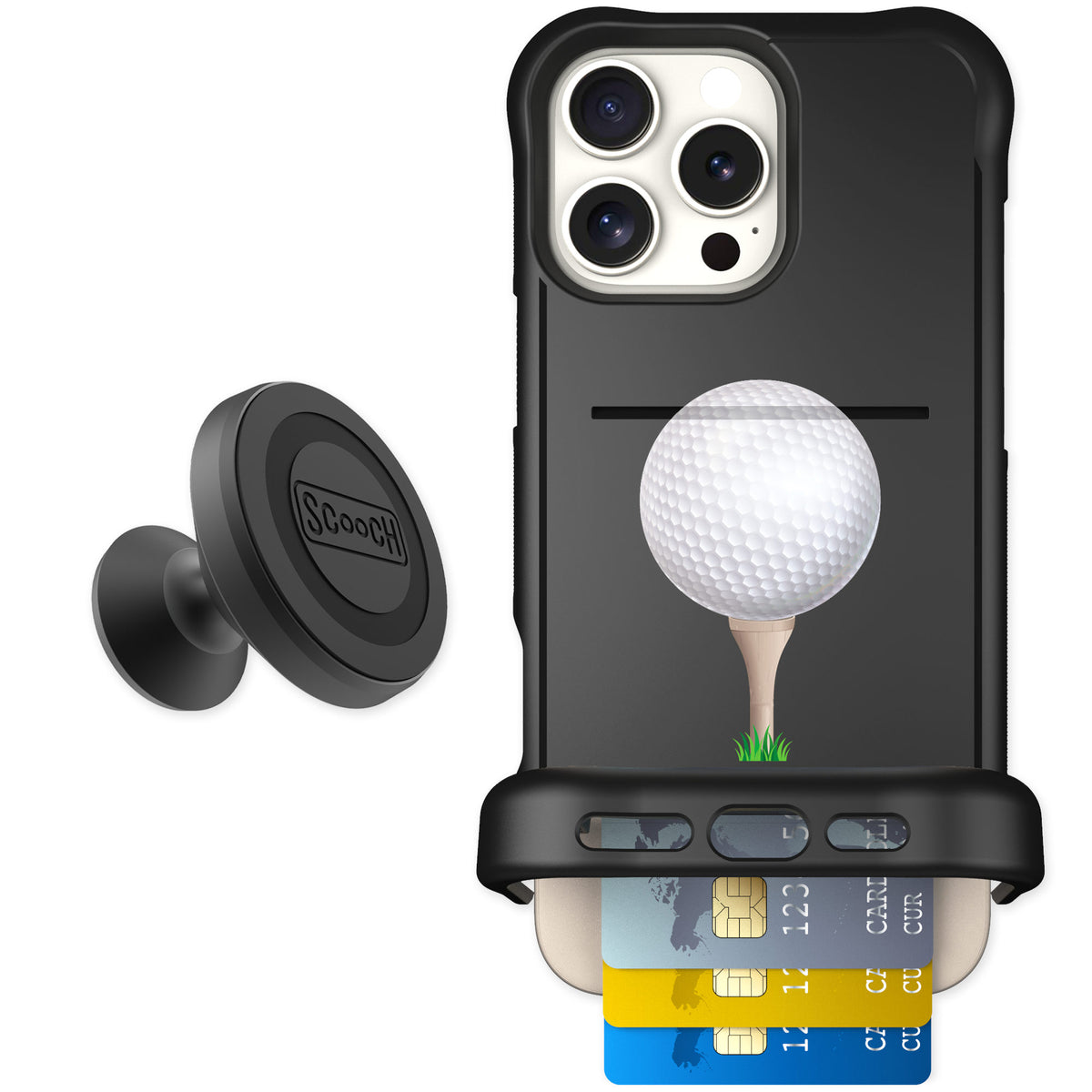 Scooch Wingmate Tee Time for iPhone 16 Pro Max — Starter Bundle