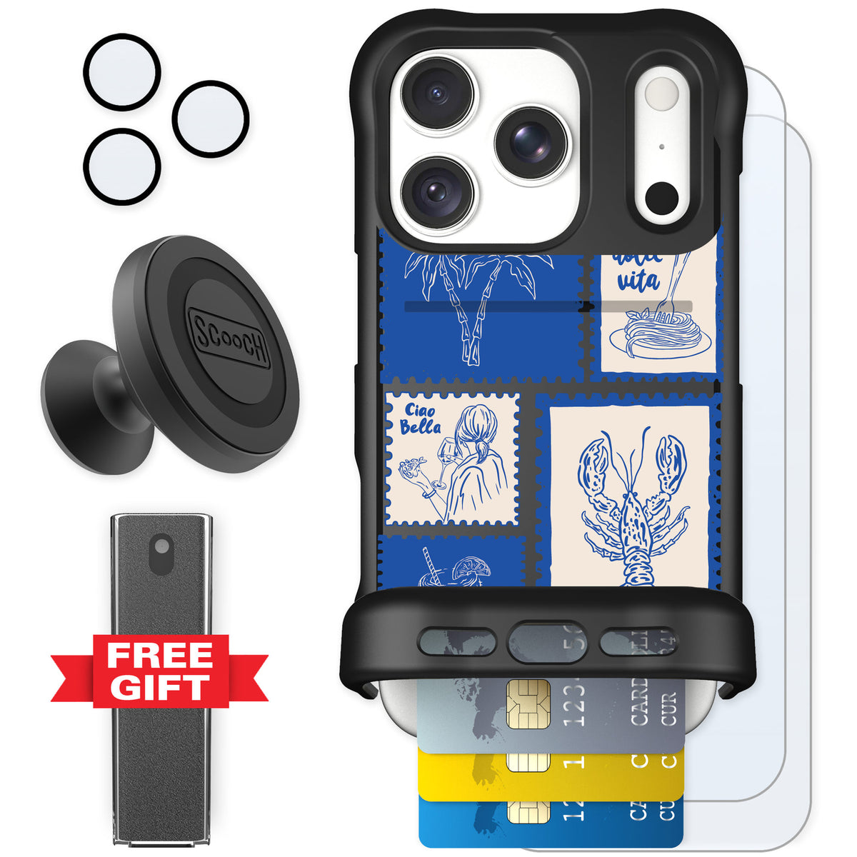 Scooch Wingmate Euro Summer for iPhone 18 Pro — Defender Bundle
