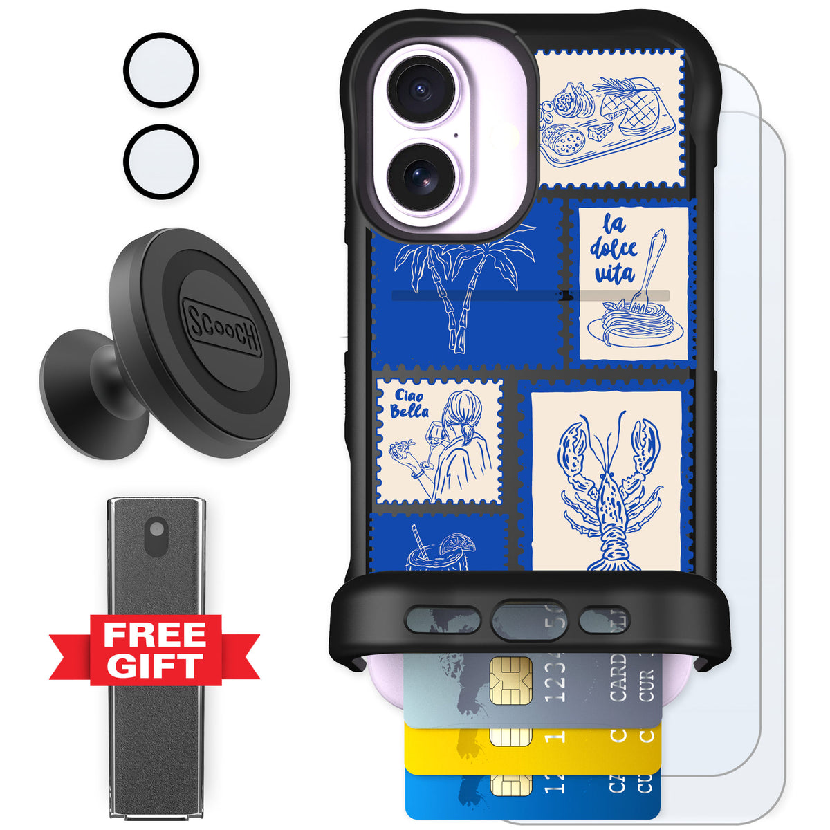 Scooch Wingmate Euro Summer for iPhone 17 — Defender Bundle